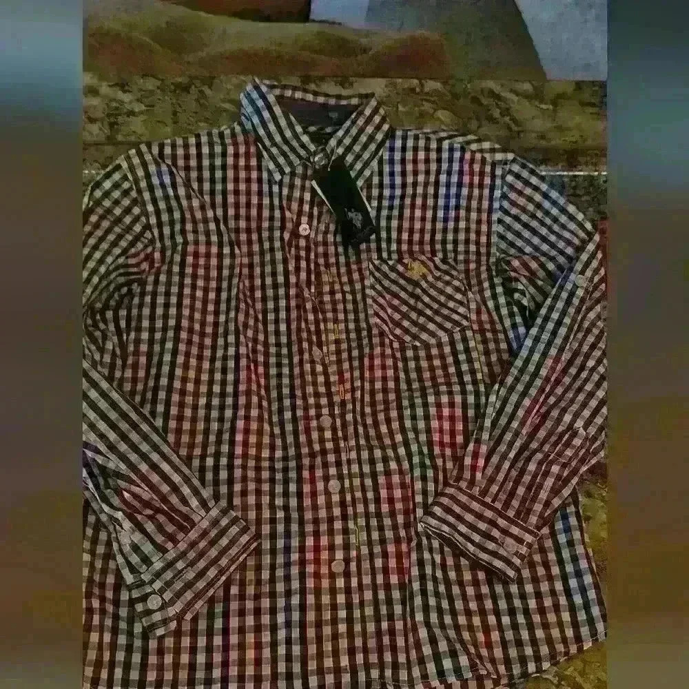 US Polo assn size 10-12 boys button-up brand new with tags - Picture 4 of 7